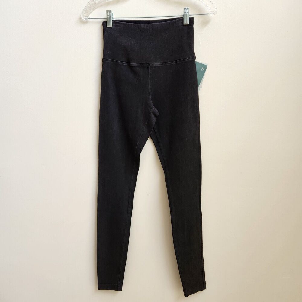 Lysse Jeans Women's XS Dark Gray Denim Jeggings Pull On Skinny Leg Retro Hippie